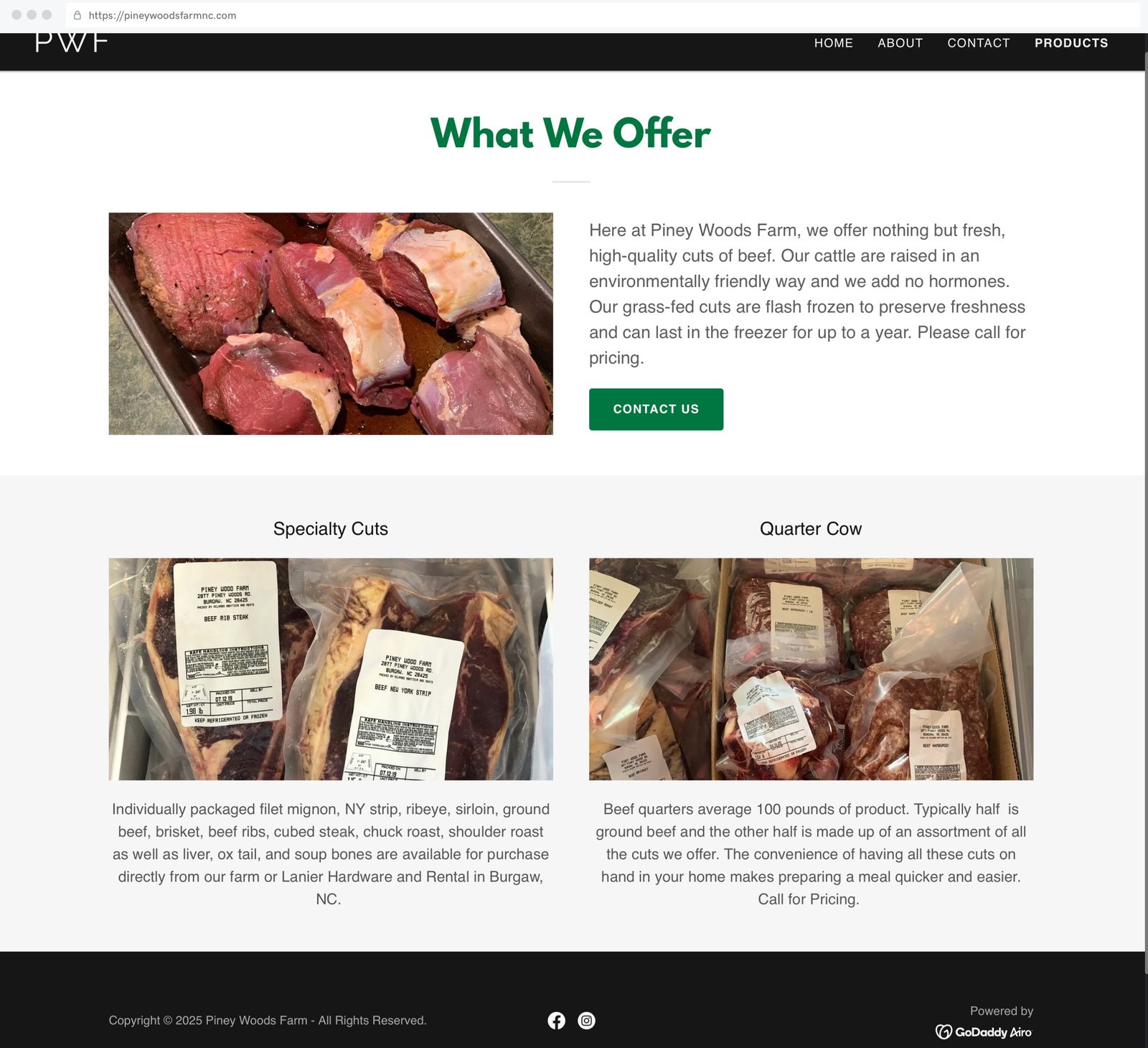 Piney Woods Ranch work sample